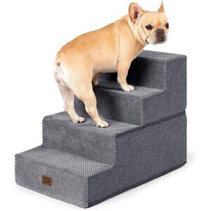Dog Stairs for Bed 18”H, 4-Step Dog Steps for High Bed, Pet Steps for Small Dogs